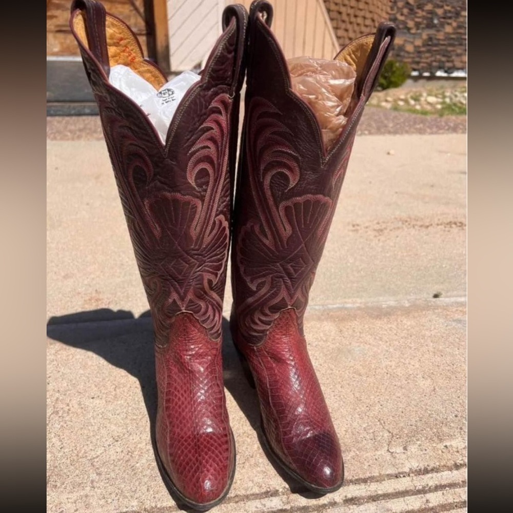 Tony Lama snakeskin boot